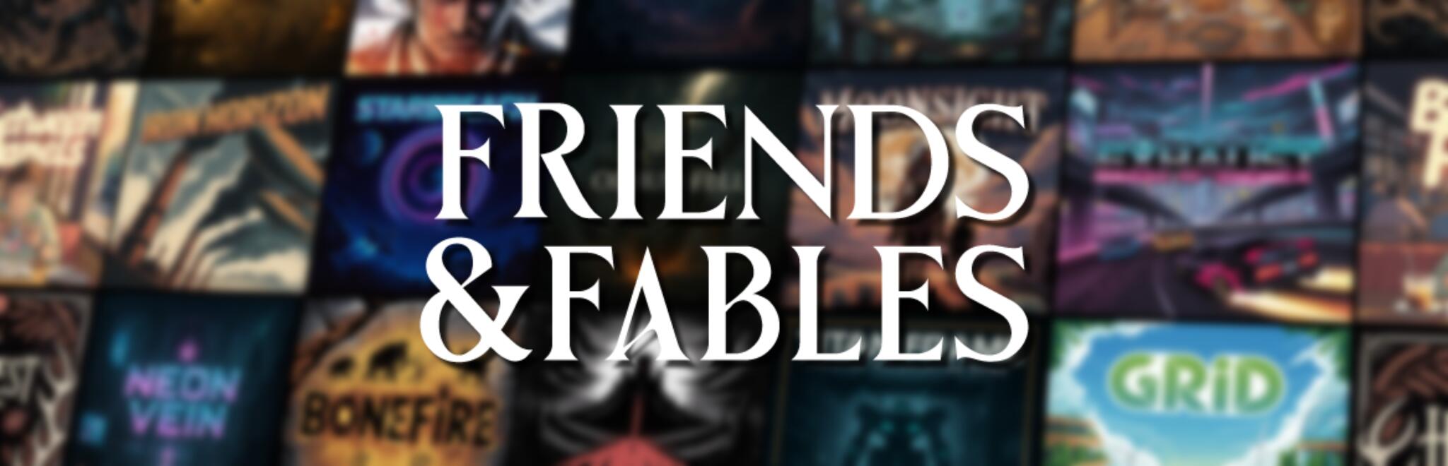 Discovery splash banner for Friends & Fables Discord server