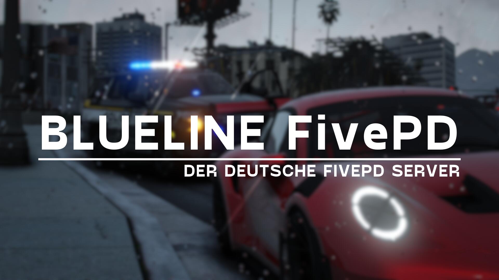 Discovery splash banner for Blueline FivePD Discord server