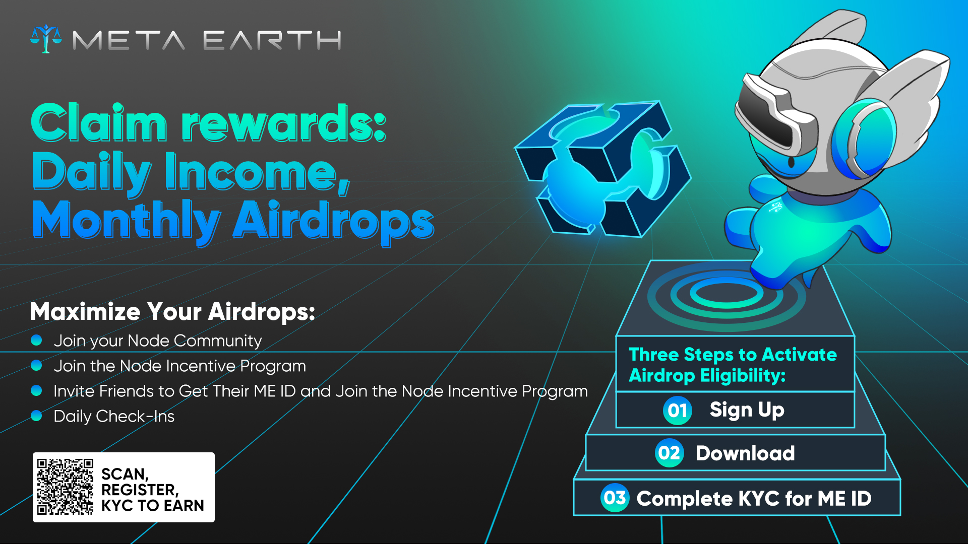 Discovery splash banner for Meta Earth Discord server