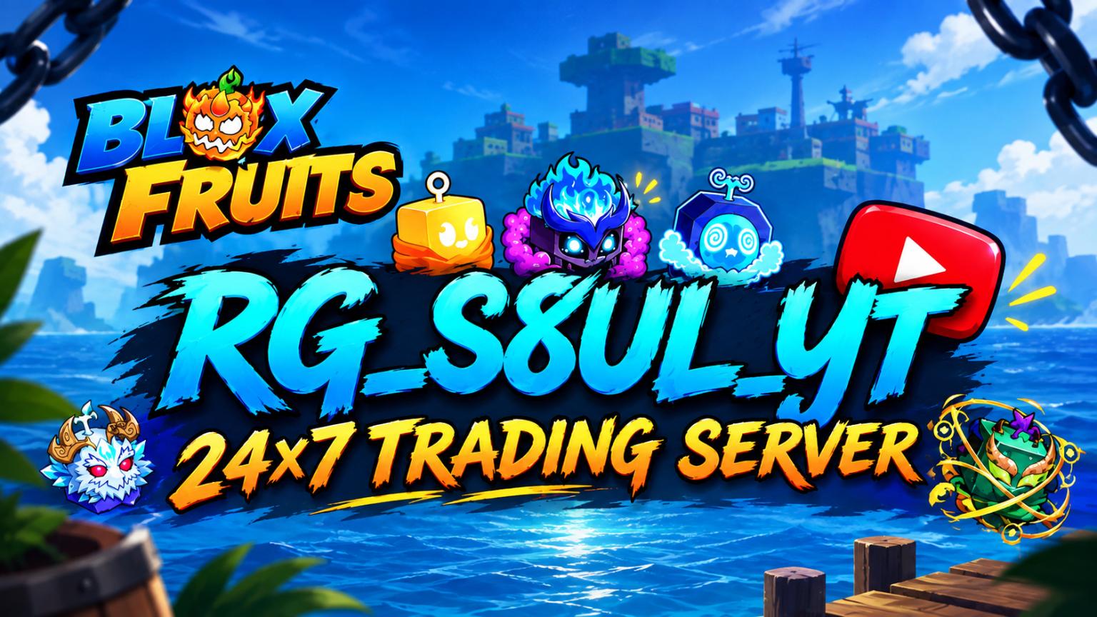 Discovery splash banner for RG_S8UL_YT | BLOX FRUITS COMMUNITY SERVER ⚔ Discord server