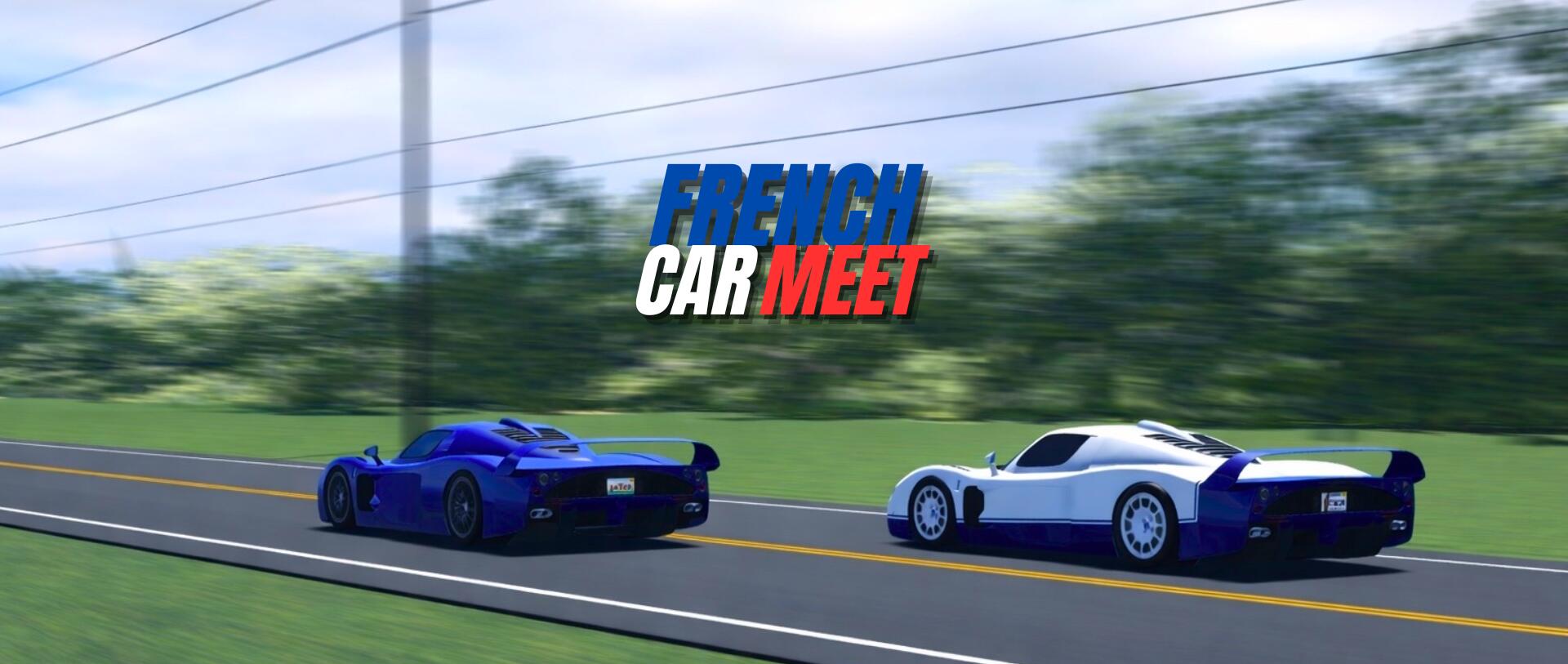 Discovery splash banner for Roblox French Car Meet Discord server