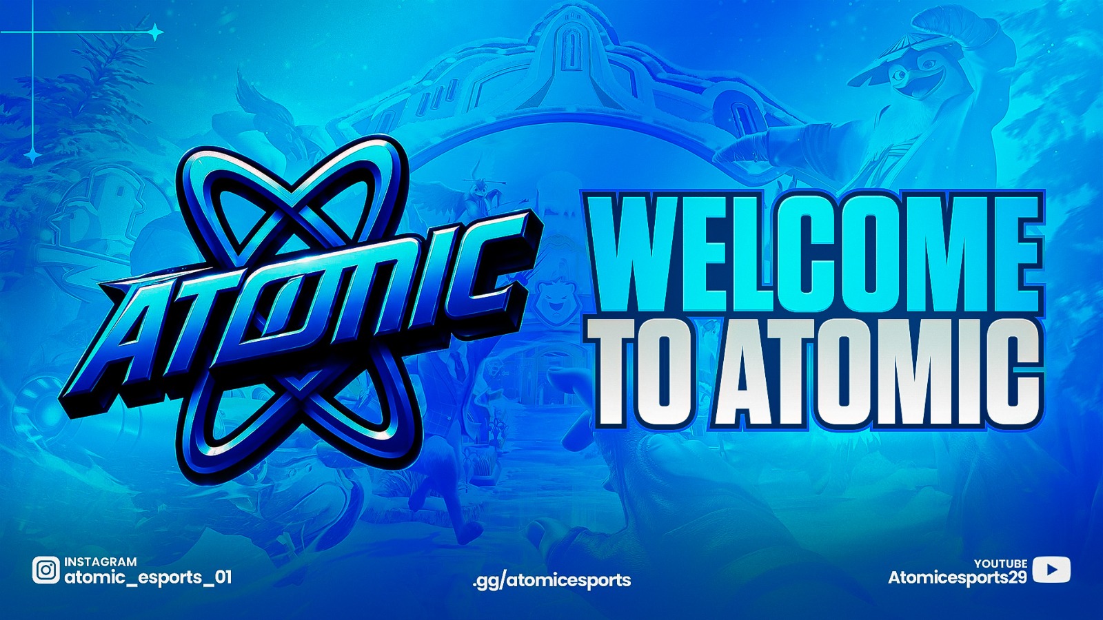 Discovery splash banner for ATOMIC ESPORTS ๐ฎ๐ณ Discord server