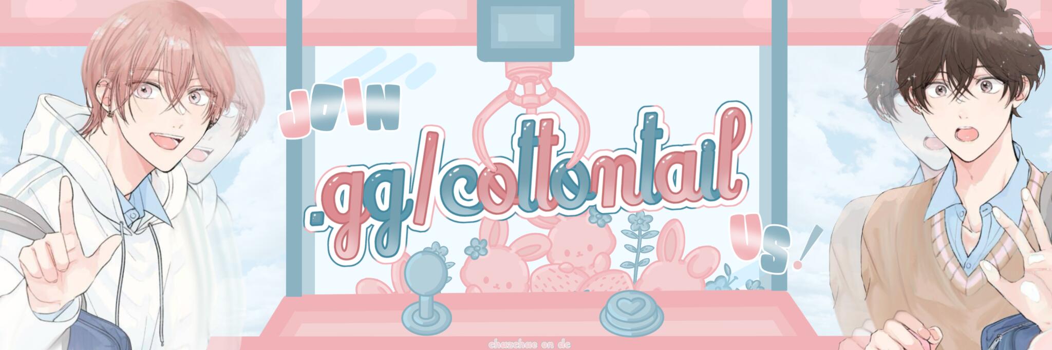Discovery splash banner for 🐰﹒ノcottontail . social . decor . giveaways Discord server