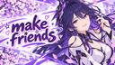 Discovery splash banner for " 𐙚₊˚ make friends ⋆｡° active chat．girls．nitro giveaways．guild tags．vcs．sfw Discord server