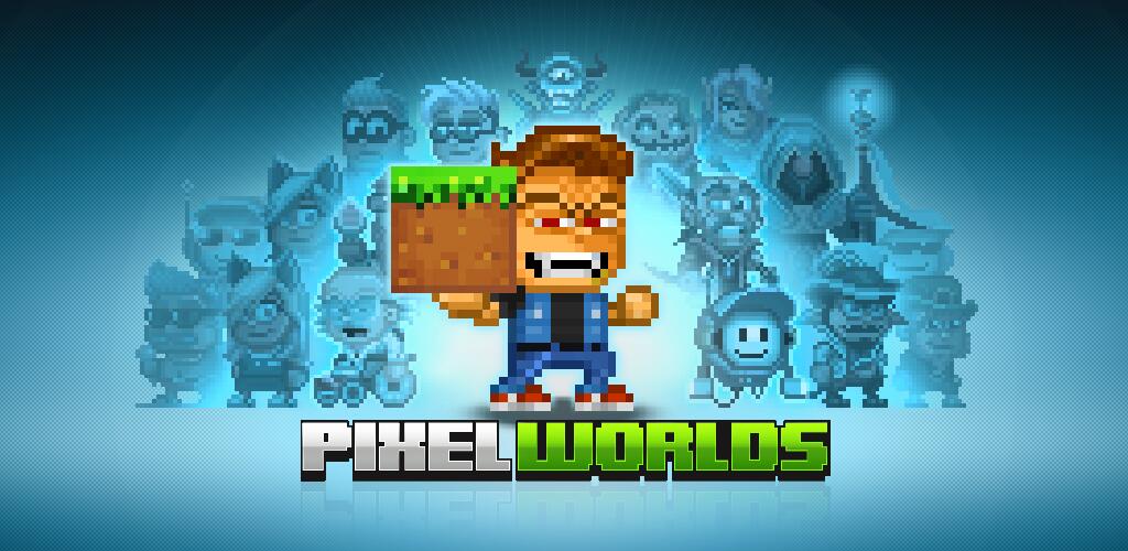 Discovery splash banner for Pixel Worlds Game Discord server