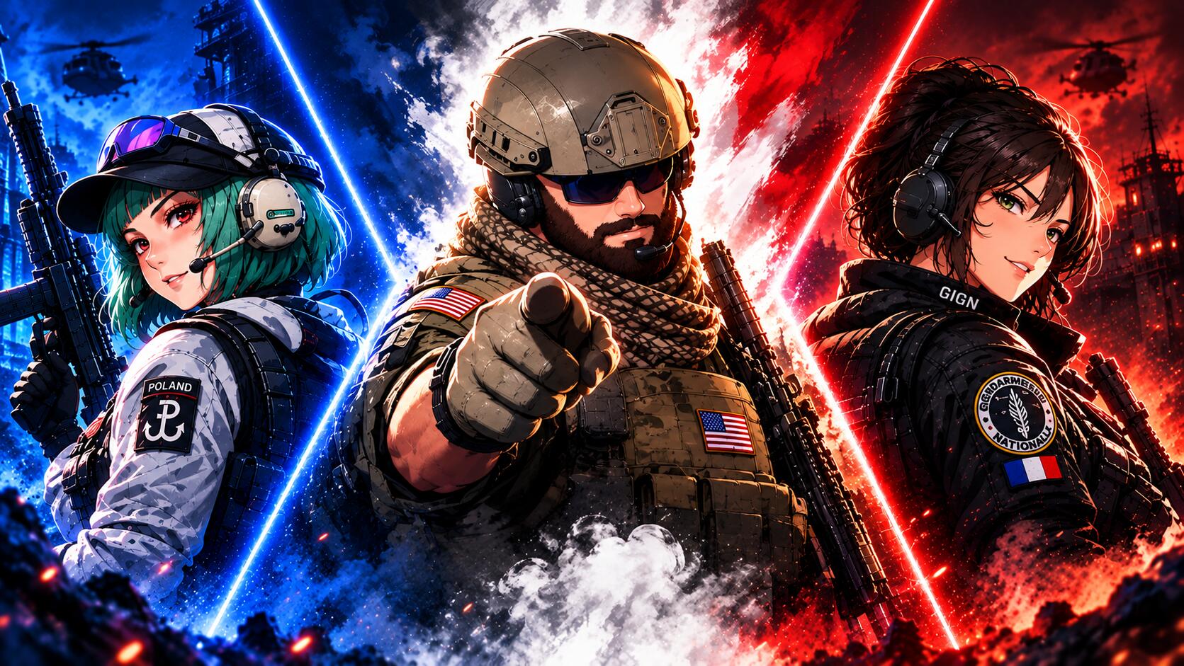 Discovery splash banner for Rainbow Six France | R6 Discord server