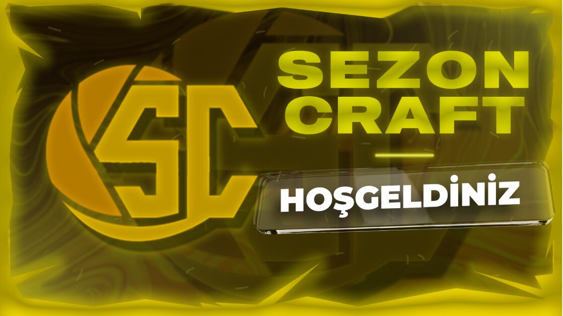 Discovery splash banner for SezonCraft | play.sezoncraft.com | Survival Discord server