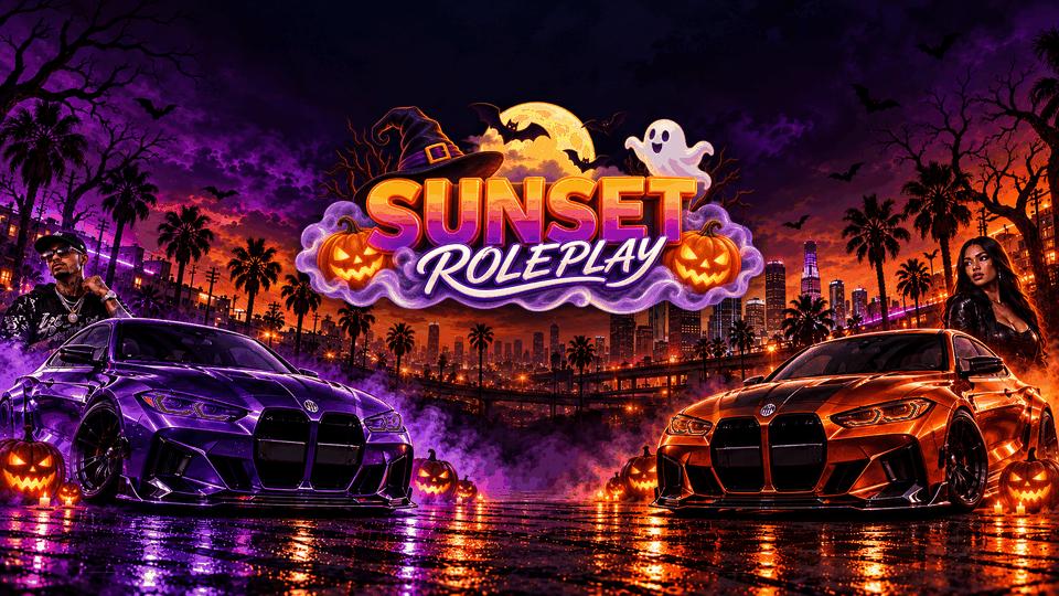 Discovery splash banner for SunsetRP 6.0 Discord server