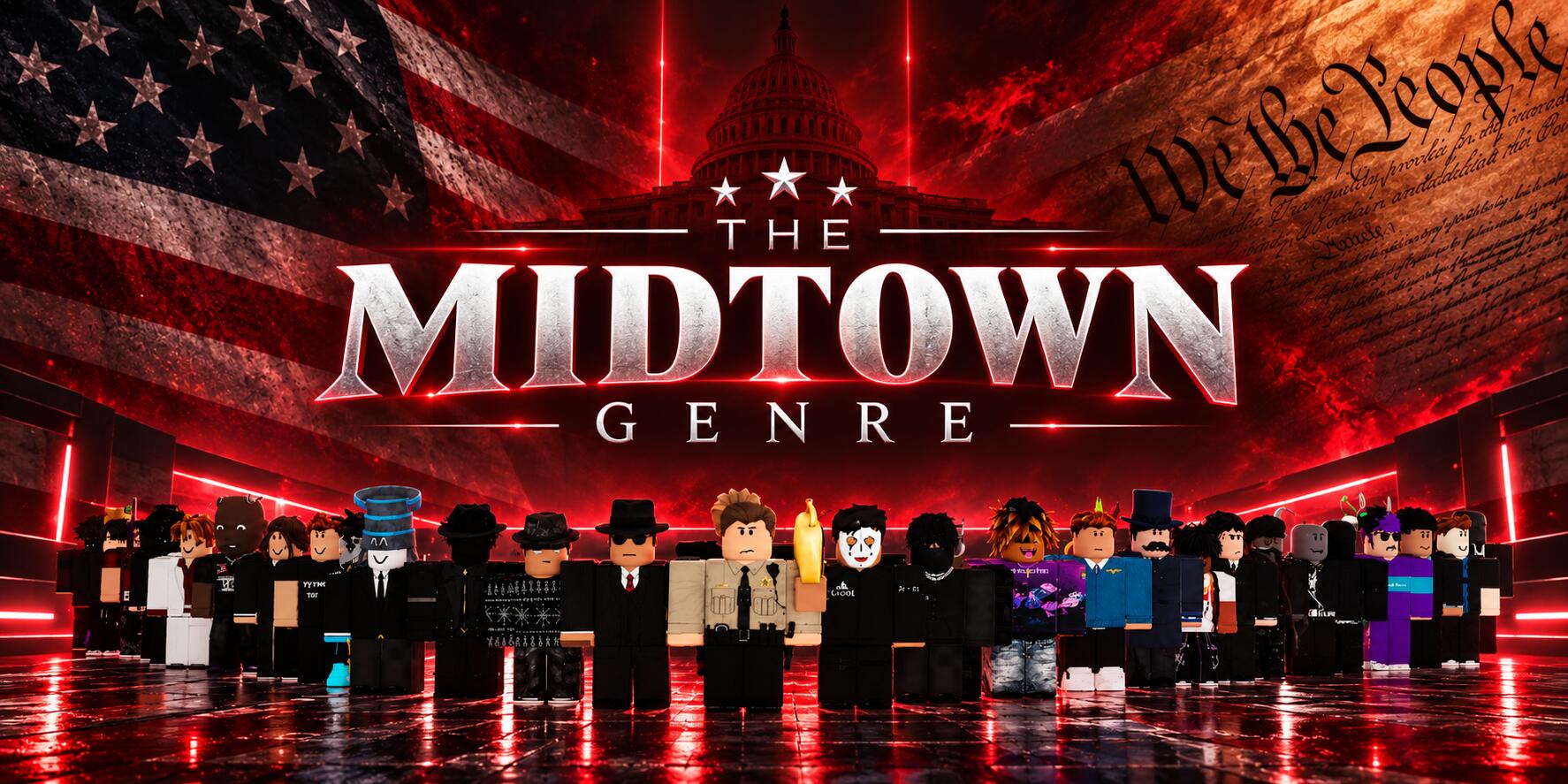 Discovery splash banner for The Midtown Genre Discord server