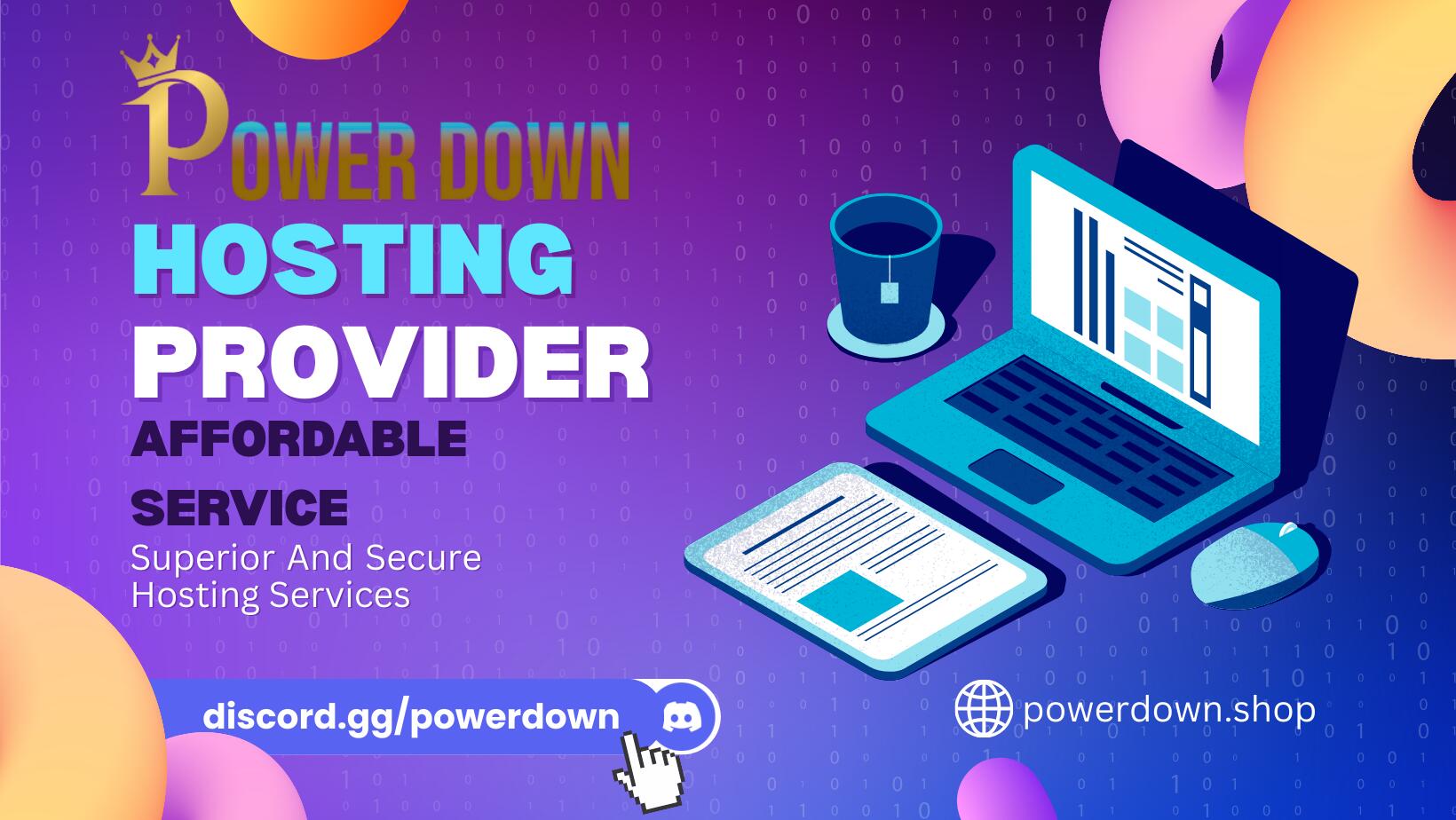 Discovery splash banner for PowerⓅ DownⒹ | Datacentre ℠ Discord server