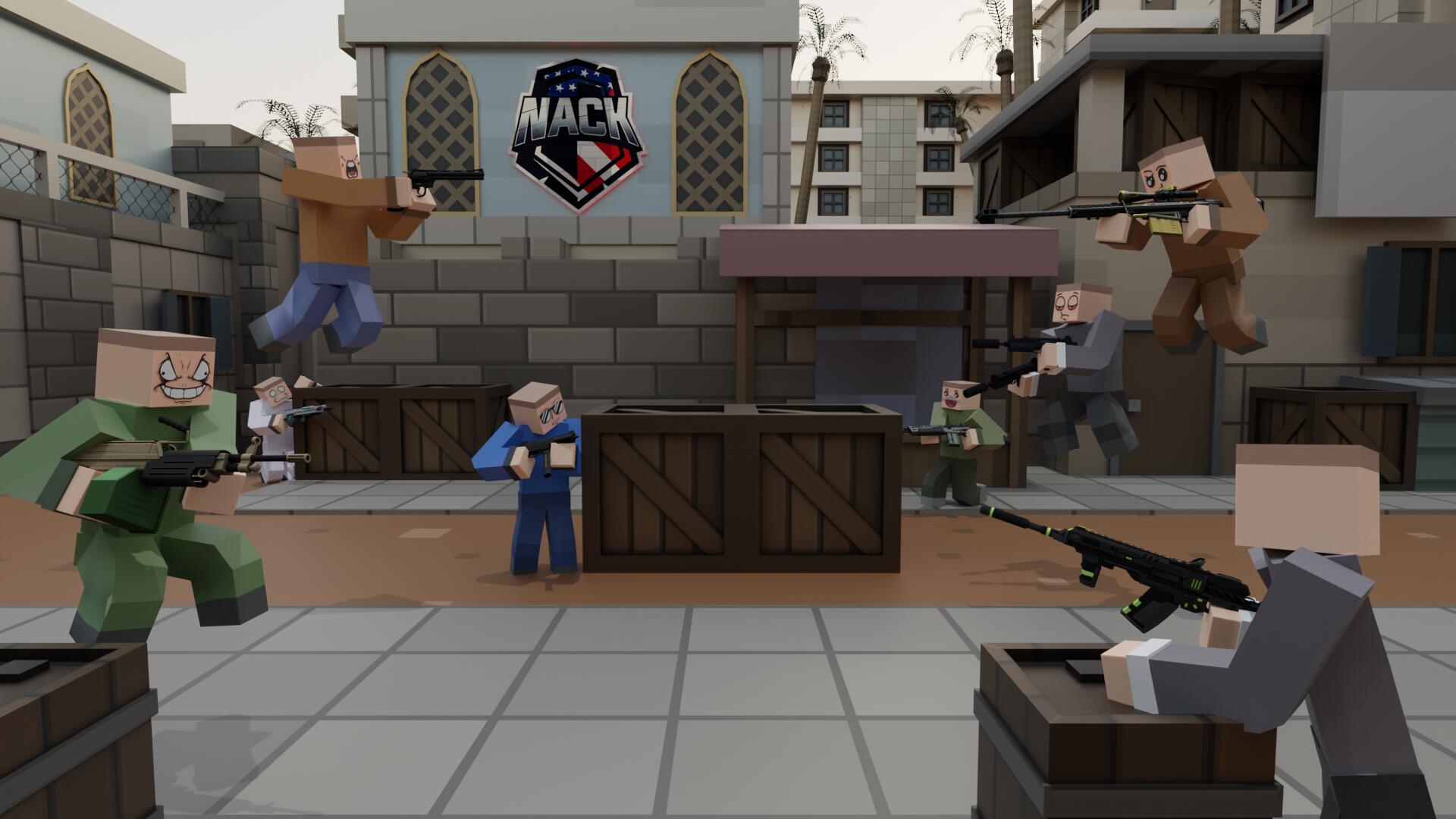 Discovery splash banner for North American Competitive Krunker (NACK) Discord server